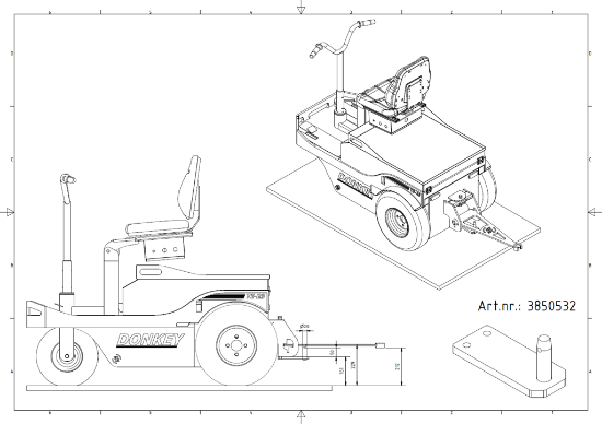 Picture of Tow bar attachment with Ø20mm pin for triangle