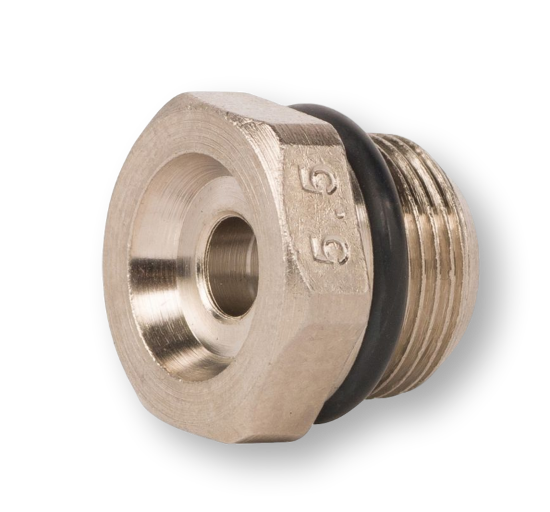 Afbeeldingen van Spuitdop 1318 60° 5,5, messing Braglia