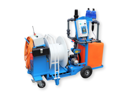 Afbeeldingen van WCR Slanghaspel 335mm Ø1" (Dubbele Dosatron D3RE2+BP)(Opvoerpomp type 1)