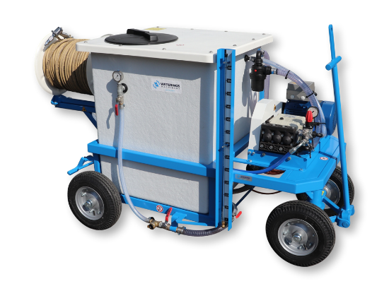 Afbeeldingen van Spuitwagen 600K - Plunjerpomp P63 42l/min~50bar - Handhaspel 450mm (Vast)