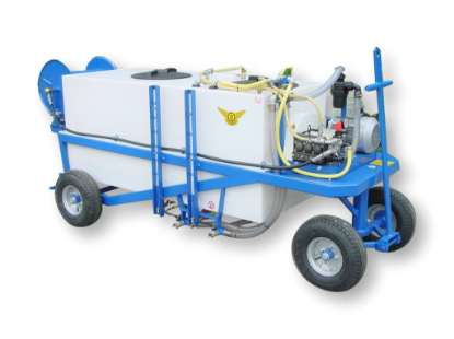 Afbeeldingen van Spuitwagen 800L-300L HDPE - Plunjerpomp P63 42l/min~50bar - Handhaspel 450mm