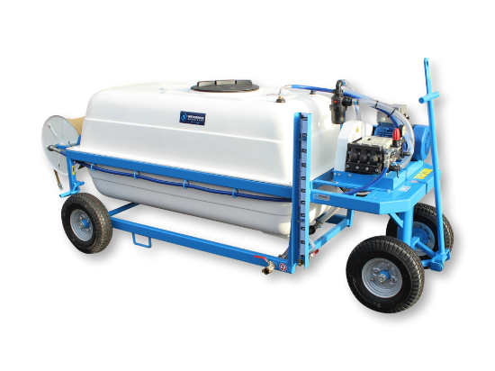 Afbeeldingen van Spuitwagen 1000T - Plunjerpomp P63 42l/min~50bar - Handhaspel 450mm