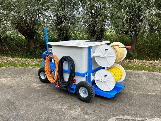 Afbeeldingen van Spuitwagen 1000K -Plunjerpomp GM5080 50l/min~80bar - 2x Handhaspel 600