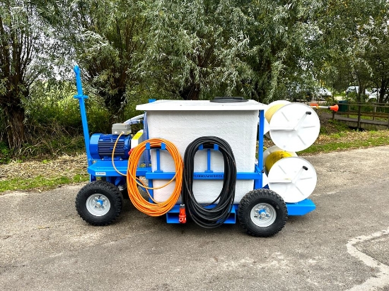 Afbeeldingen van Spuitwagen 1000K -Plunjerpomp GM5080 50l/min~80bar - 2x Handhaspel 600