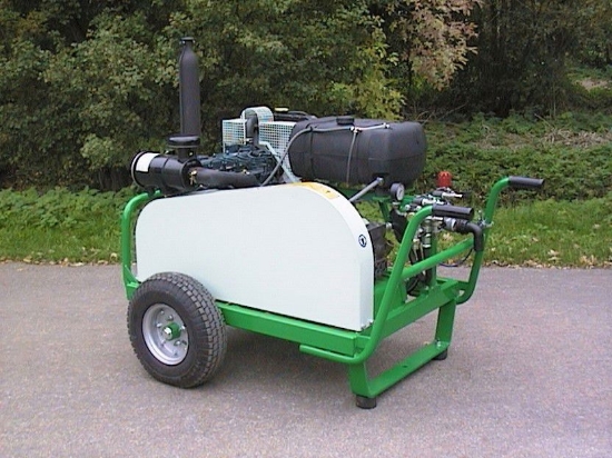 Afbeeldingen van Diesel Aangedreven Pompset - Imovilli P186 Plunjer Pomp 145l/min~50bar (Kubota- V1505)
