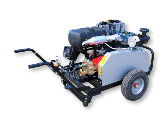 Afbeeldingen van Mobiele Diesel Aangedreven Pompset - Speck P45 Plunjerpomp 42l/min~200bar (Kubota- V1505)