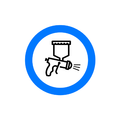 Picture of Tipping container treatment: sprayd in color